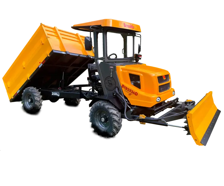 Trator articulado BTB 2536D com lâmina niveladora